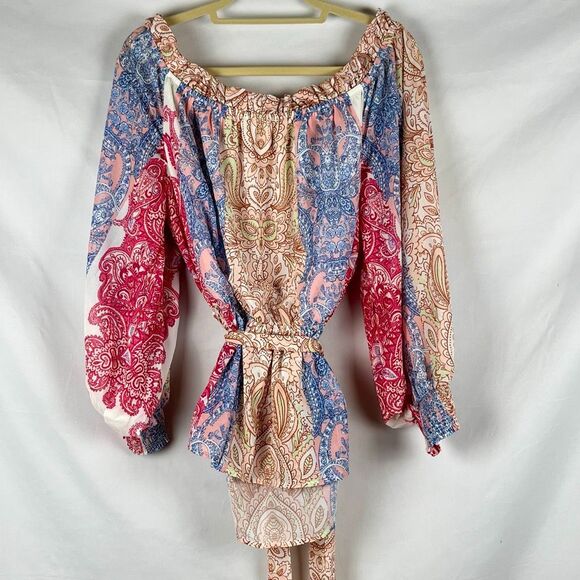 Flying Tomato Boho Lightweight Off the Shoulder Blouse 3X - Picture 2 of 10